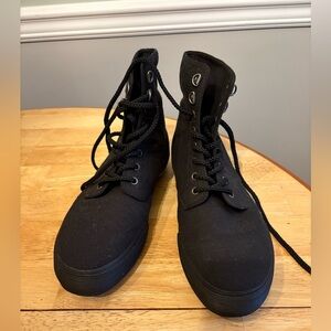 Dr. Martens Black Canvas High-Top Sneakers